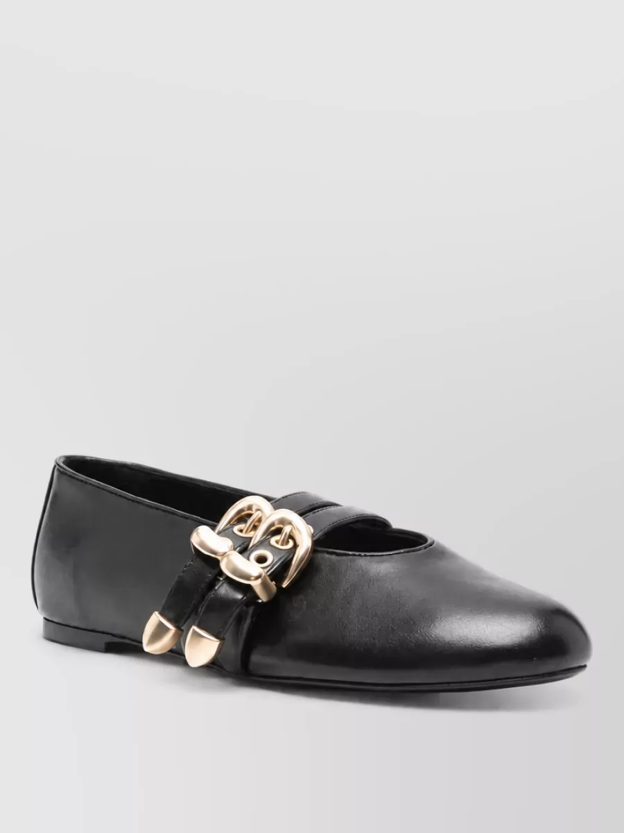 Stuart Weitzman leather mary jane ballerina shoes