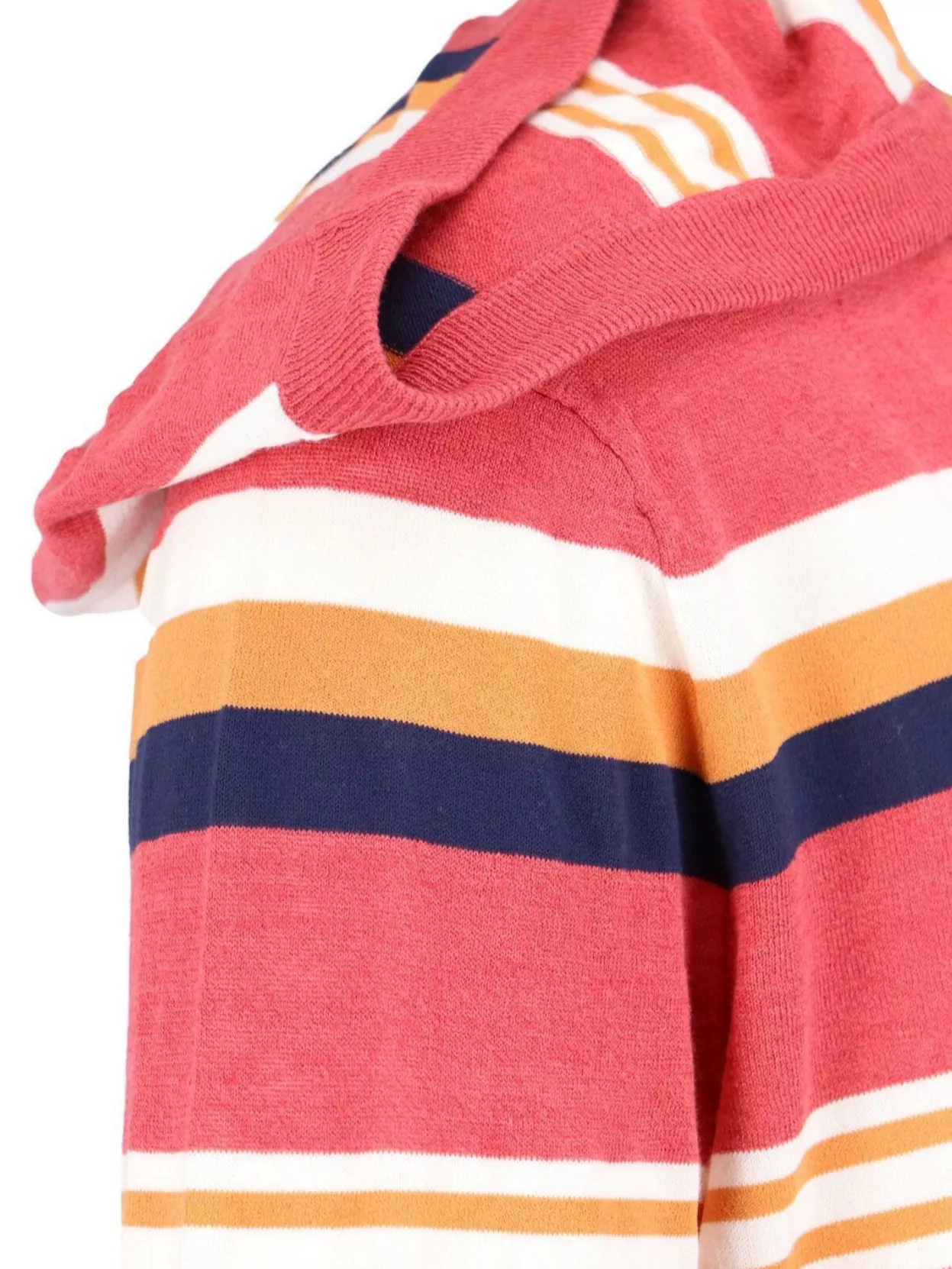 Maison Kitsuné Hooded Striped V Neck Sweater