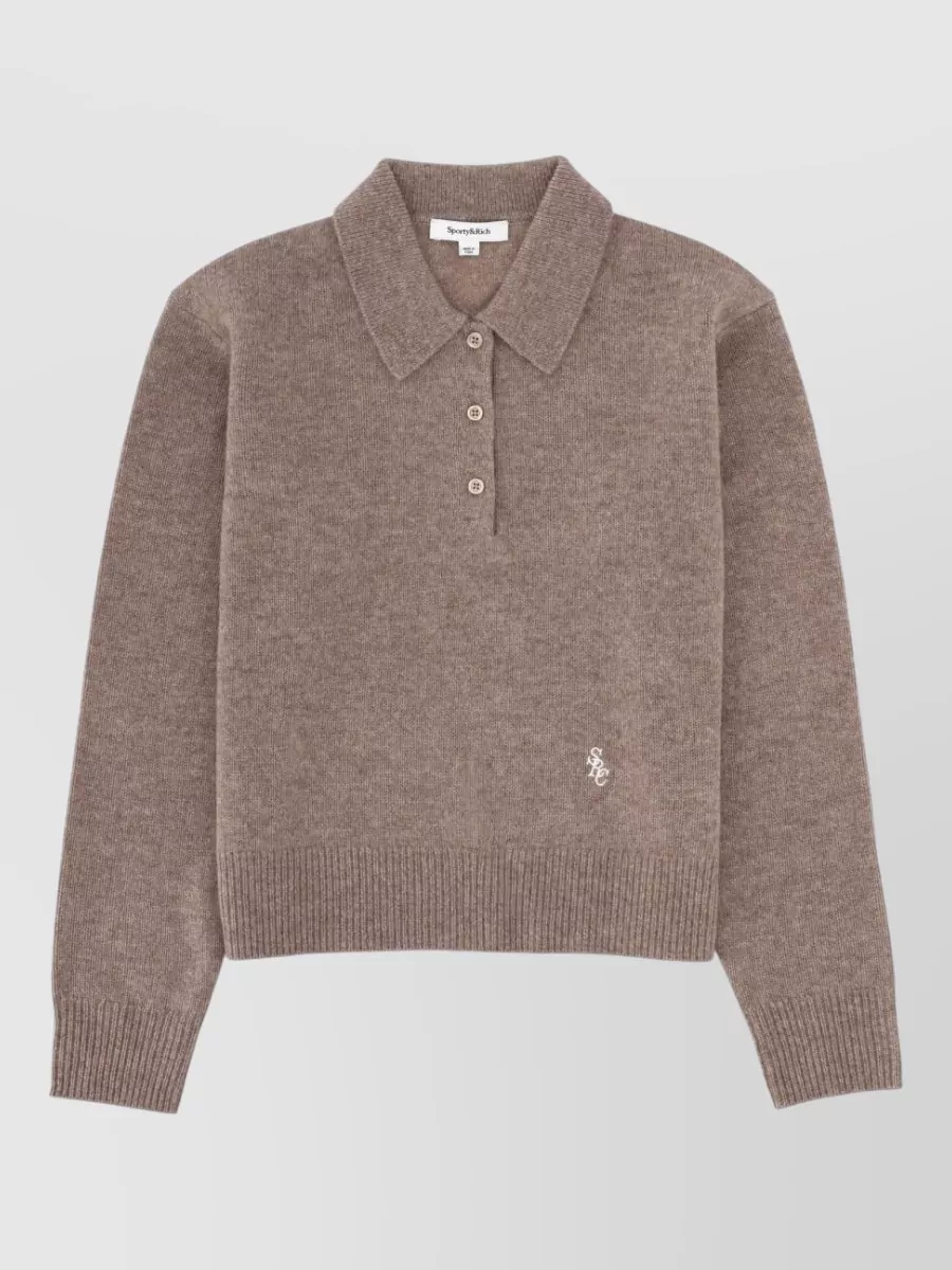 Sporty & Rich cashmere polo jumper