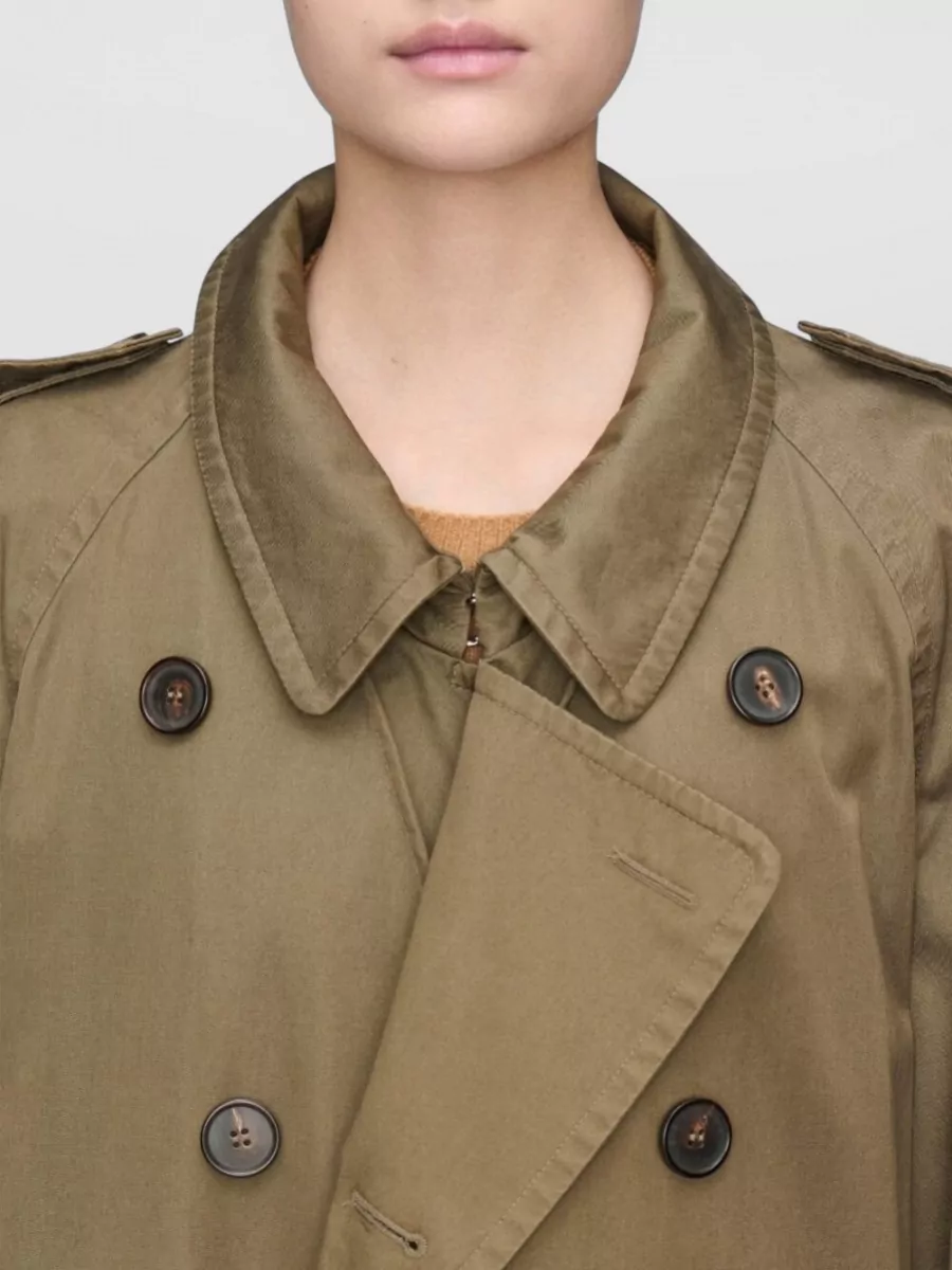Maison Margiela Cotton Double-Breasted Belted Trench Coat