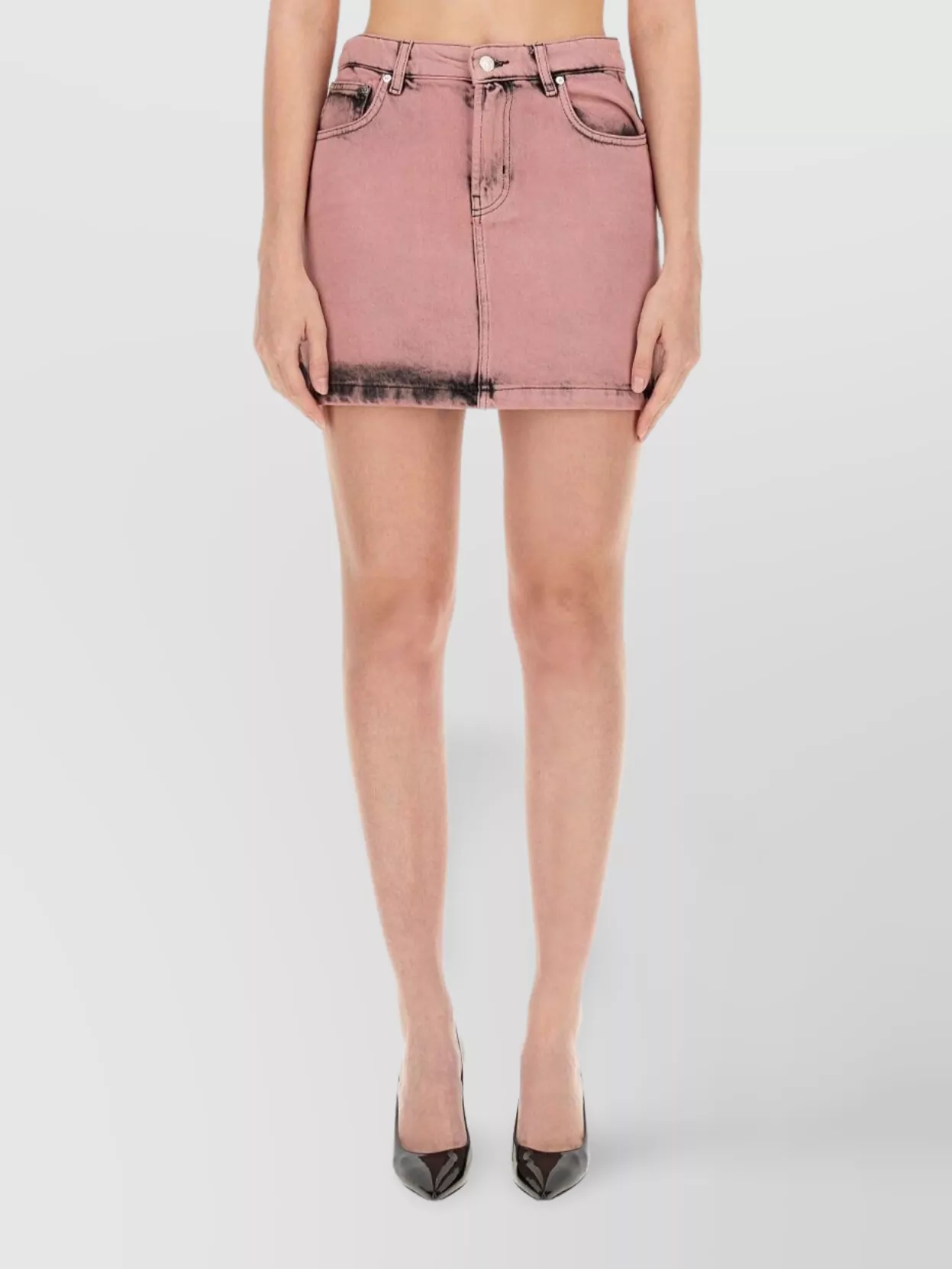 Moschino Short Skirt With Belt Loops And Pockets
