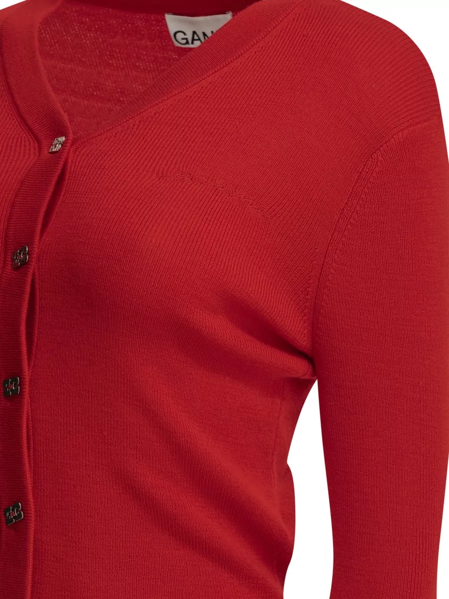 Ganni Merino Wool Cardigan