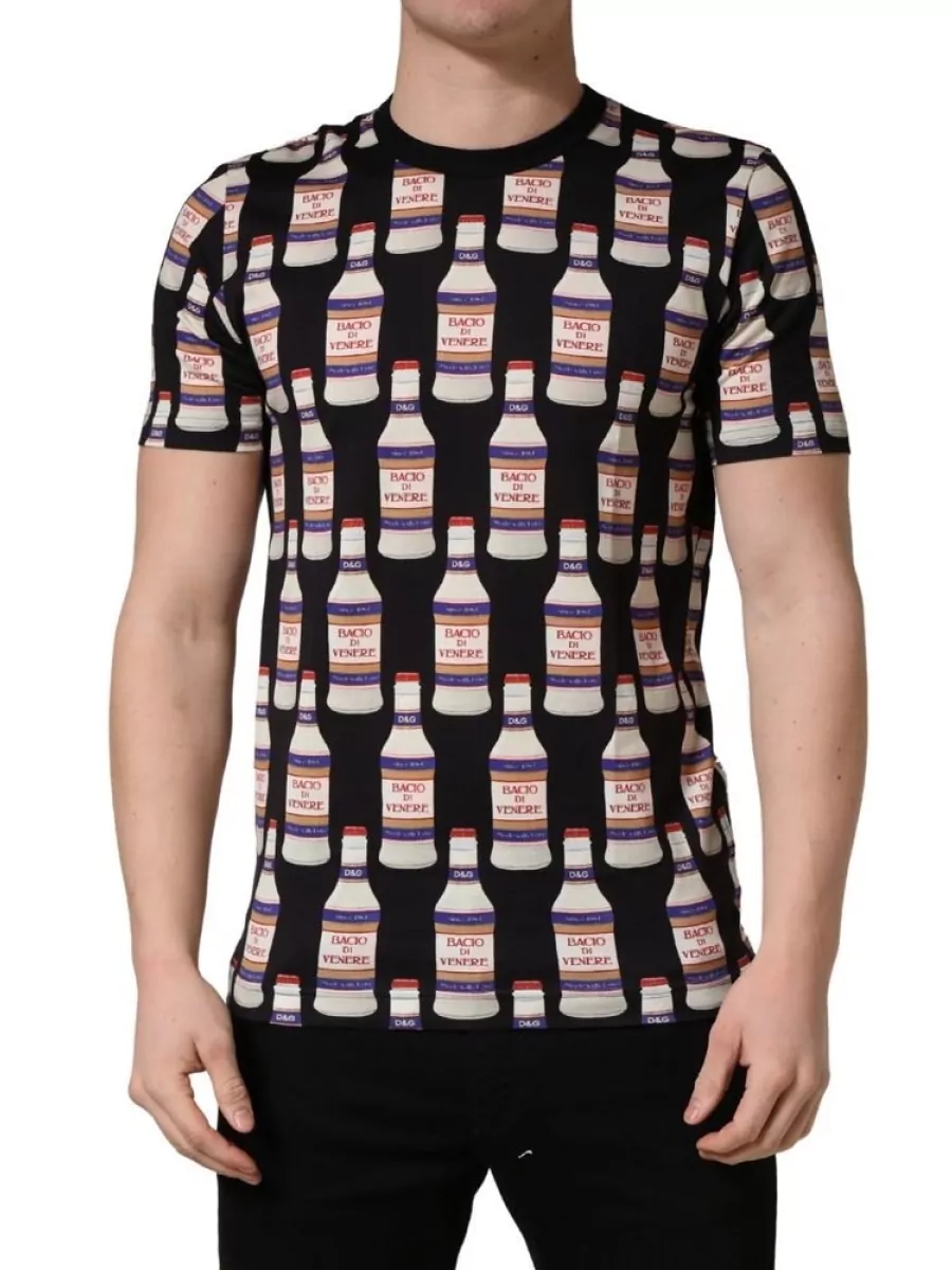 Dolce&Gabbana Bottle Print Cotton T-Shirt