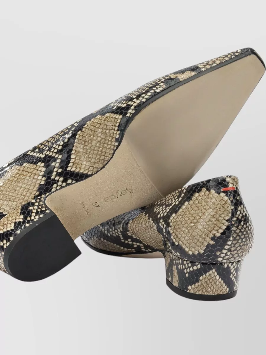 Aeyde Snake-Print Calf Leather Pumps