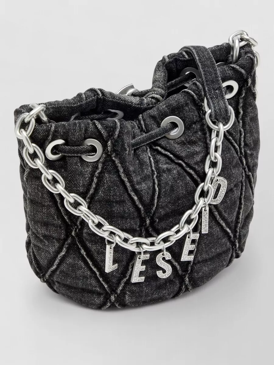 Diesel Quilted Denim Bucket Bag
