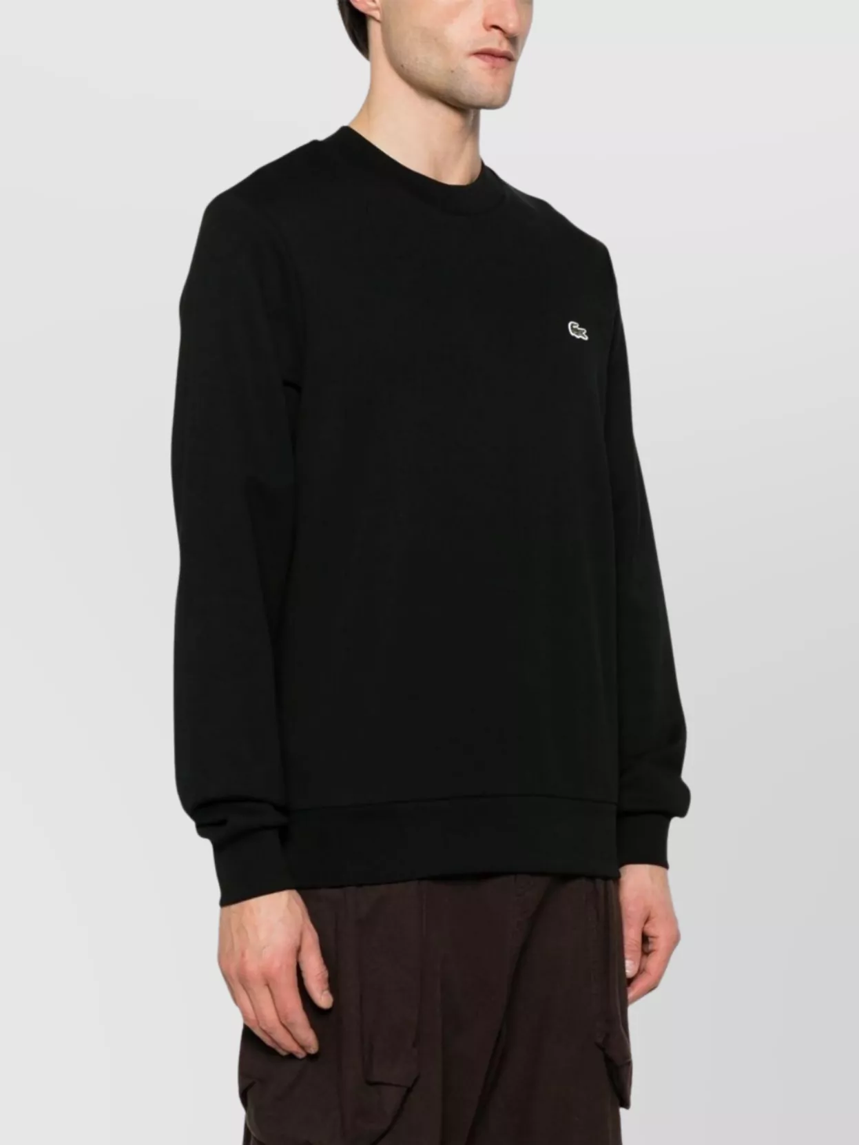 Lacoste Ribbed Cuffs And Hem Sweater