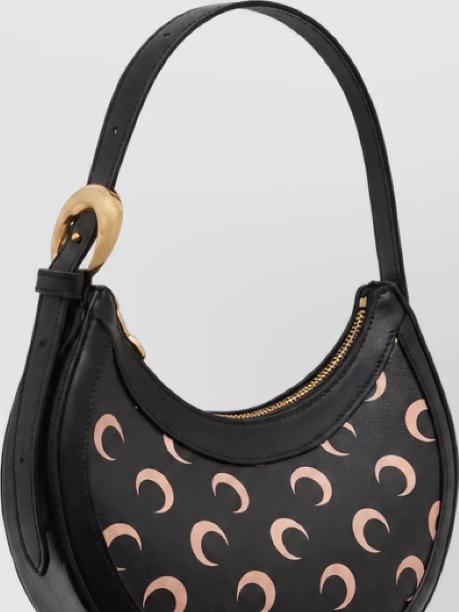 Marine Serre moon diamant eclips mini canvas clutch bag