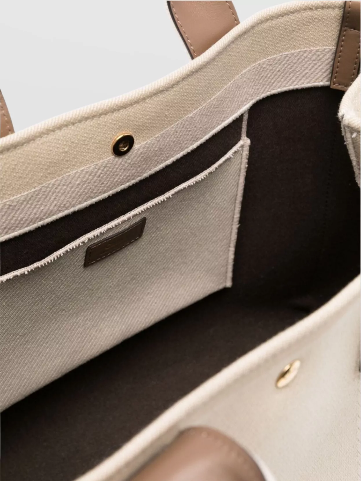 Chloé Canvas Tote Featuring Leather Trim