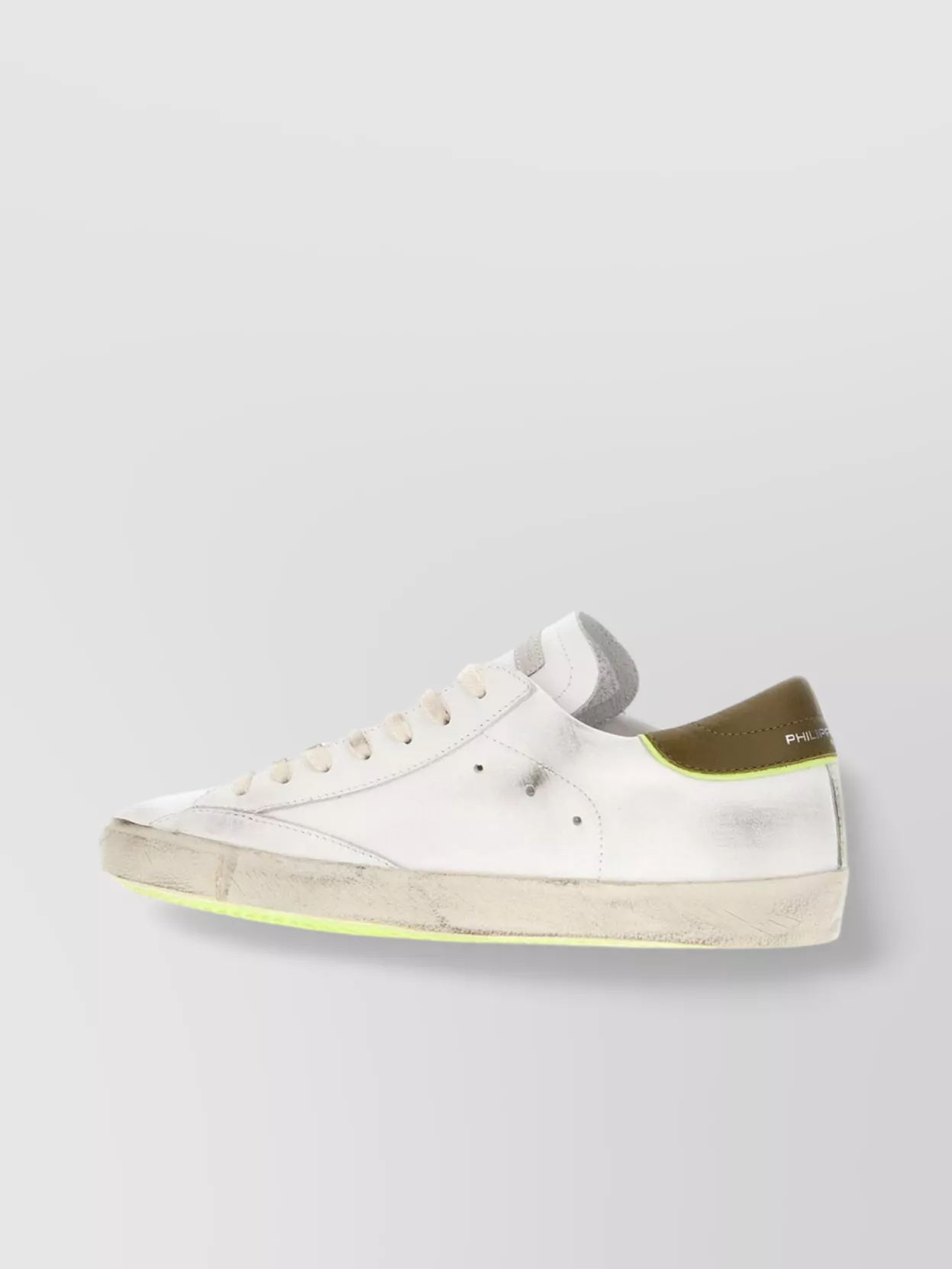 Philippe Model Multicolor Leather Sneakers With Padded Ankle In White