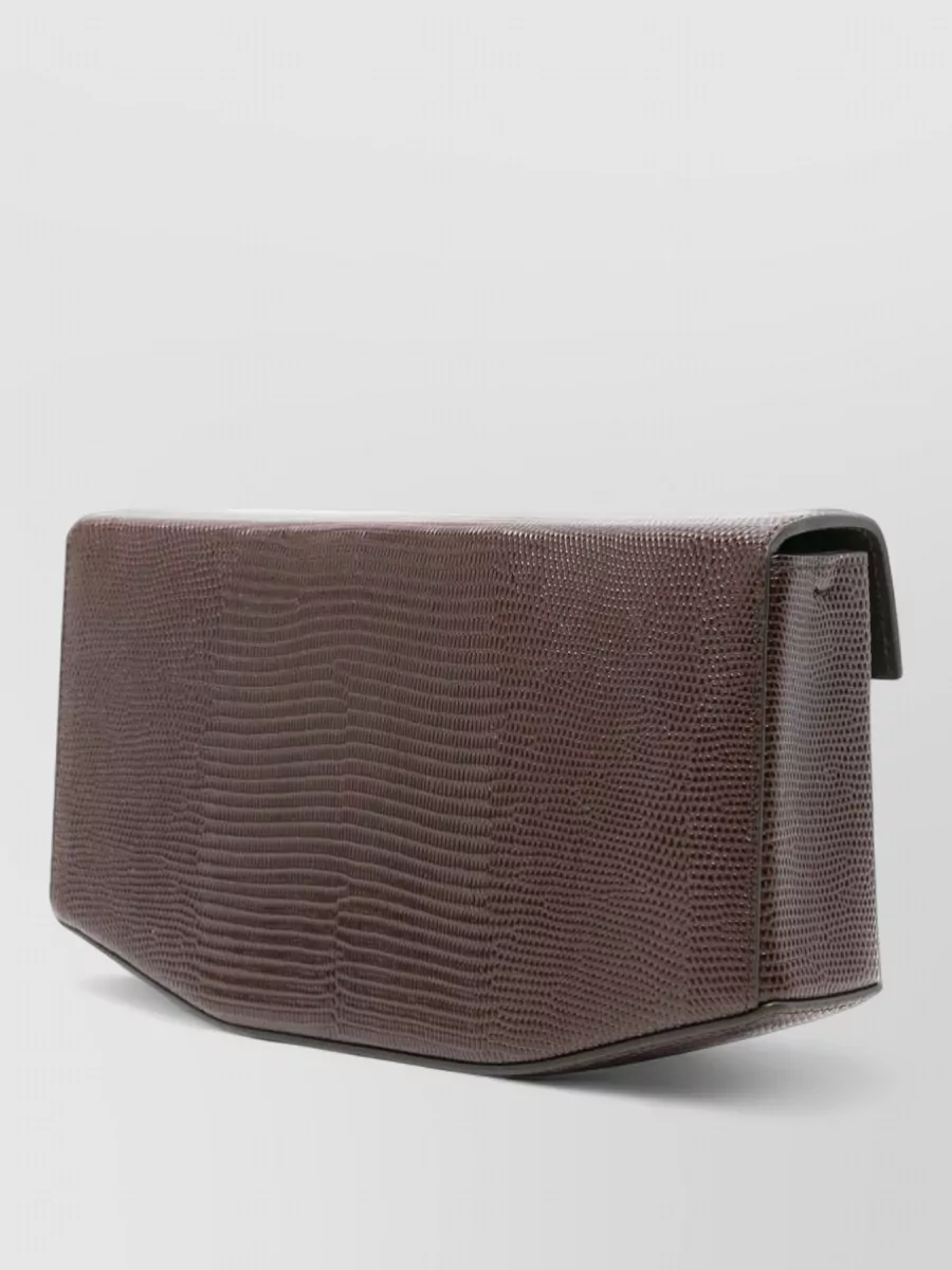 Totême Leather Textured Clutch Bag