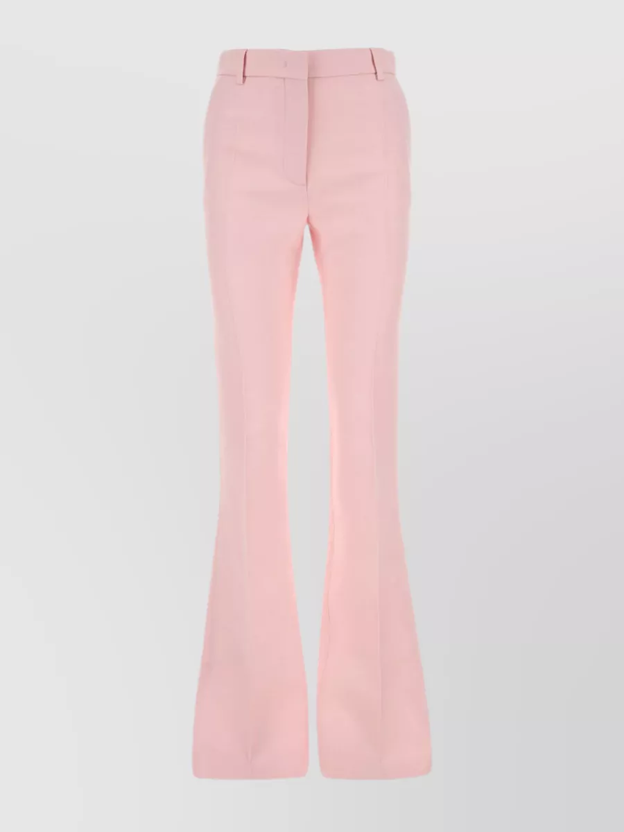 Shop Valentino Silk Wool Flared Pant In Pastel