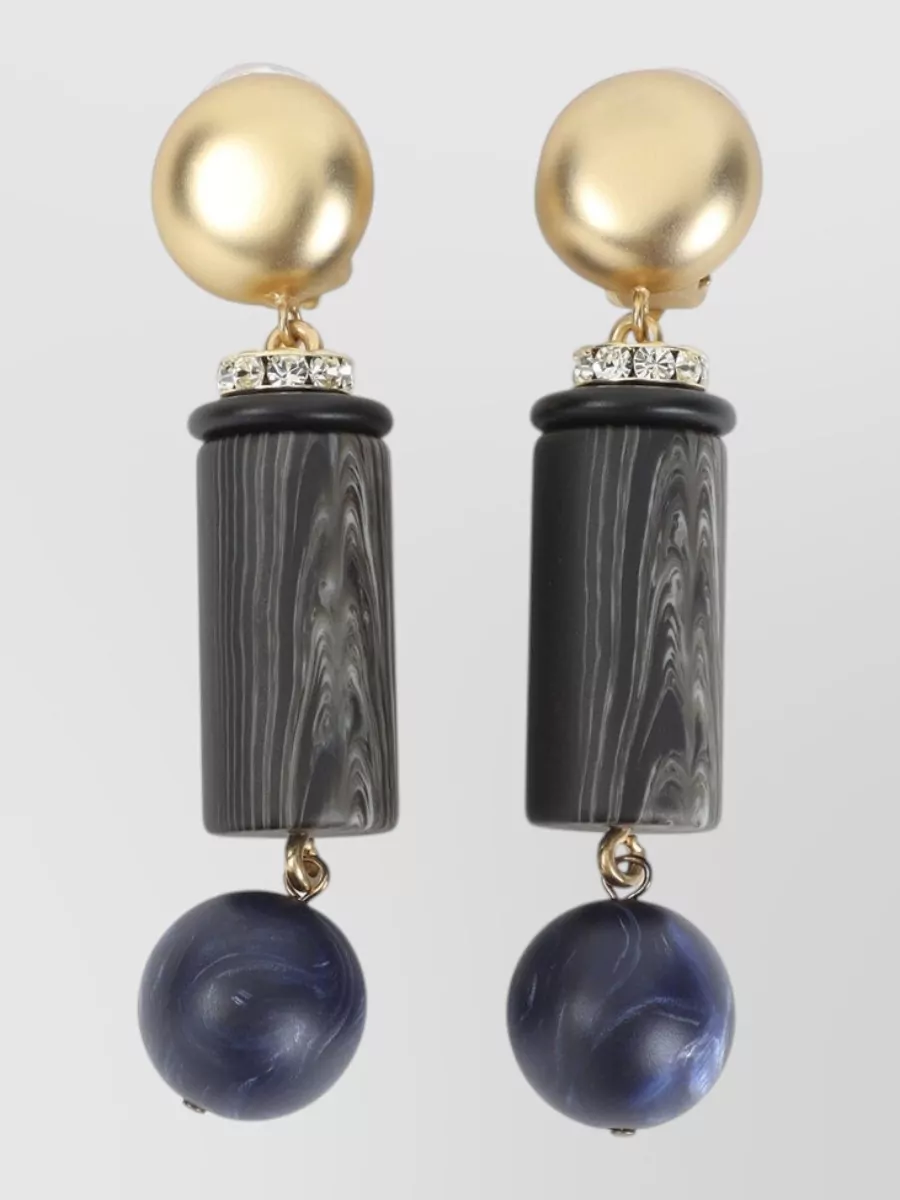 Giorgio Armani crystal embellished clip on earrings