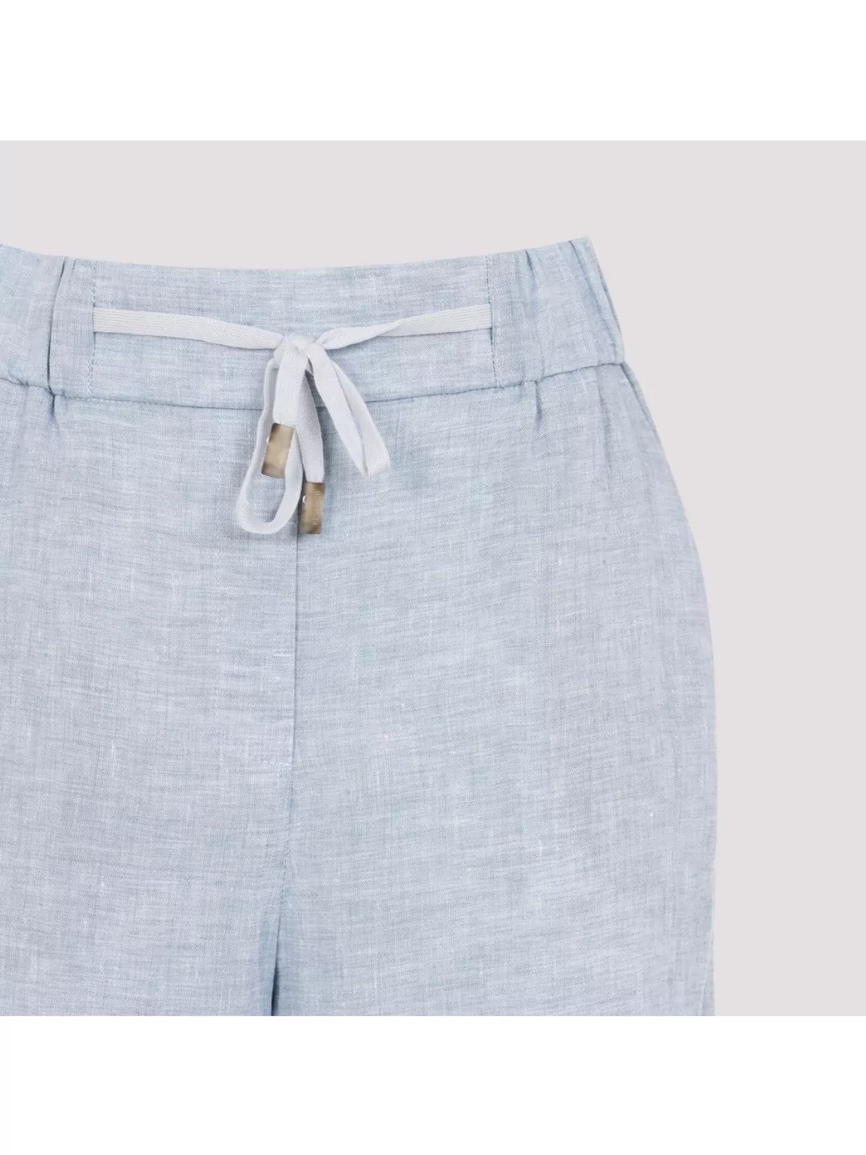 Peserico Pinstriped Linen Straight Trousers