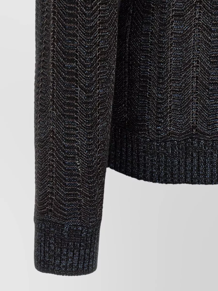 Missoni Ribbed V-Neck Zigzag-Knit Cardigan