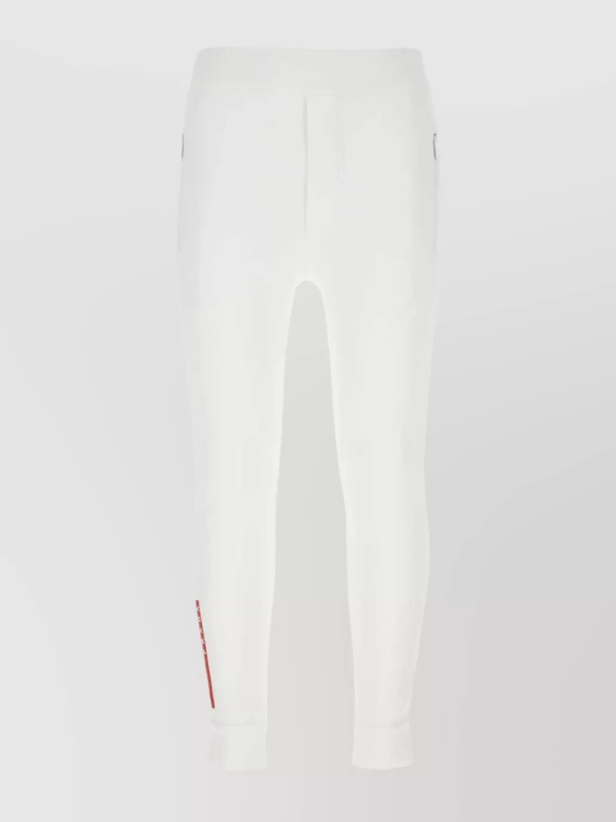 Shop Prada Neoprene Pant With Elastic Waistband And Ribbed Cuffs