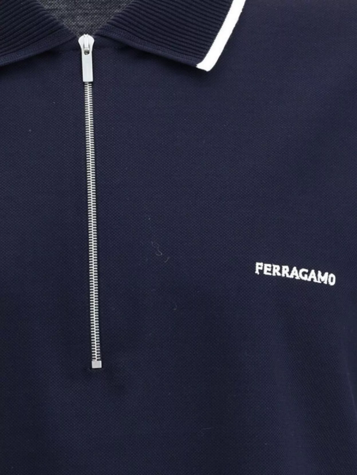 Ferragamo Zip Collar Polo Shirt