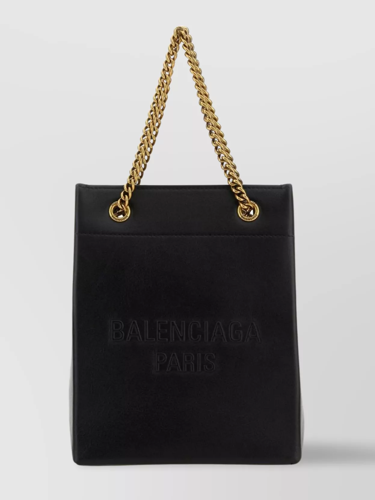 Shop Balenciaga Leather Chain Handle Shoulder Bag