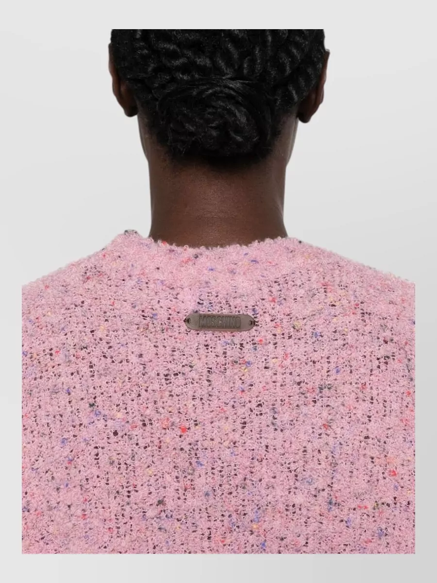 Moschino Bouclé Knit Teddy Bear Sweater