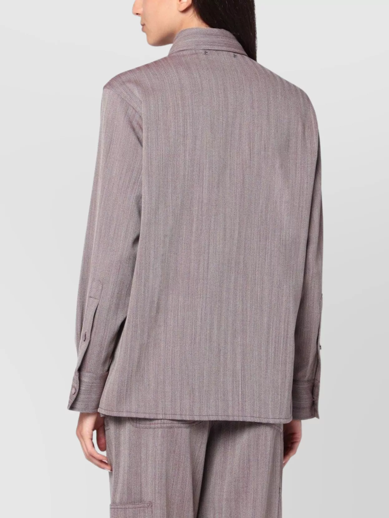 Golden Goose Garnet Shirt In Chevron Wool Blend Women In Purple