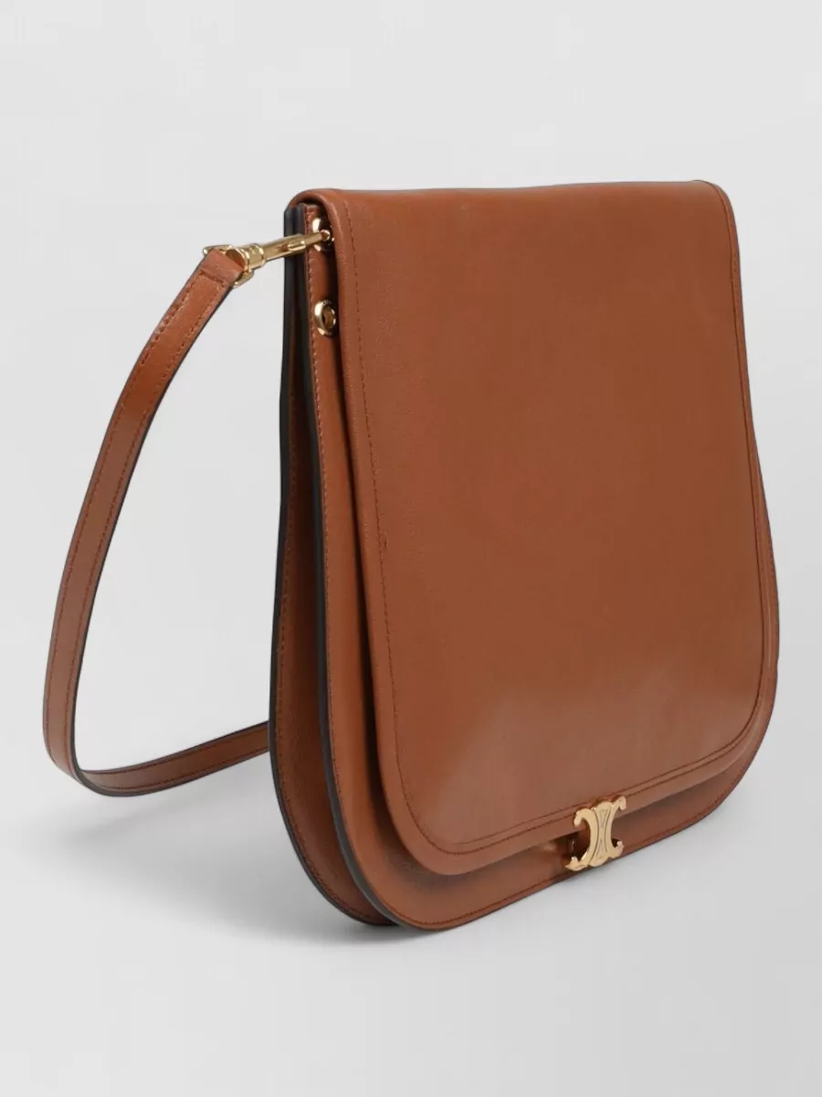 Celine Lamb Leather Saddle Cross-Body Bag
