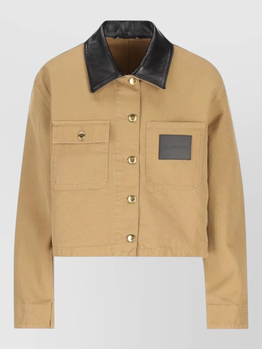 Balenciaga cotton cropped double-breasted jacket