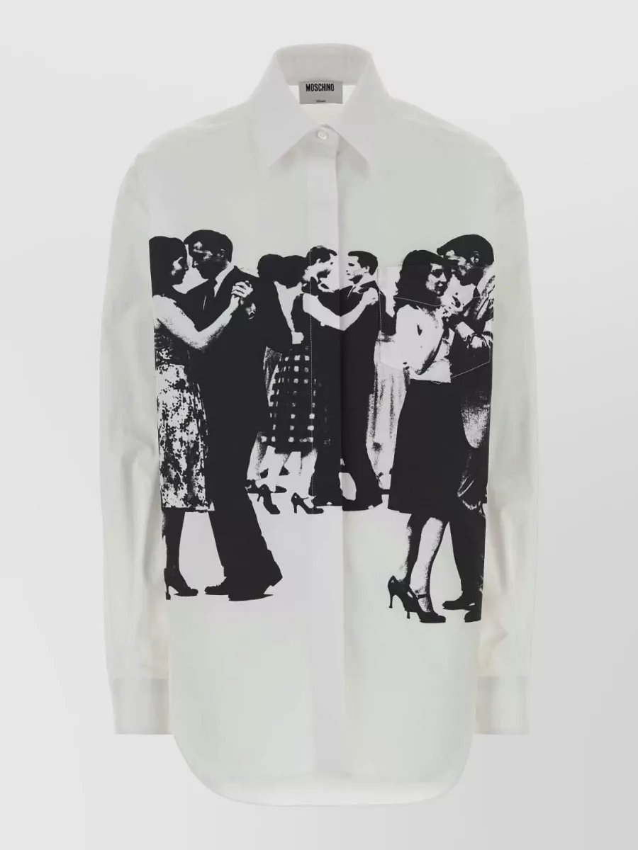 Moschino stretch poplin shirt