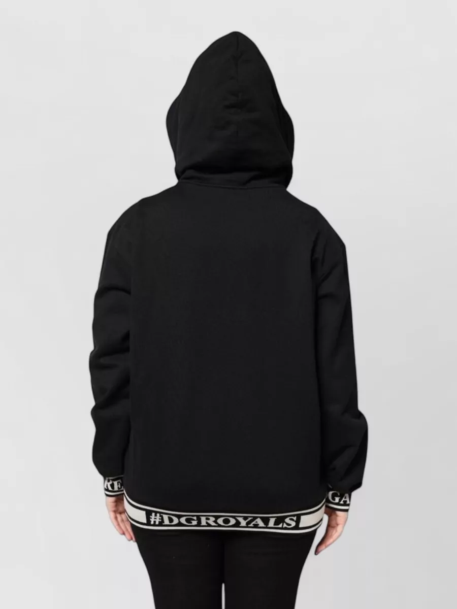 Dolce&Gabbana Cotton Hooded Long-Sleeve Zip Jacket