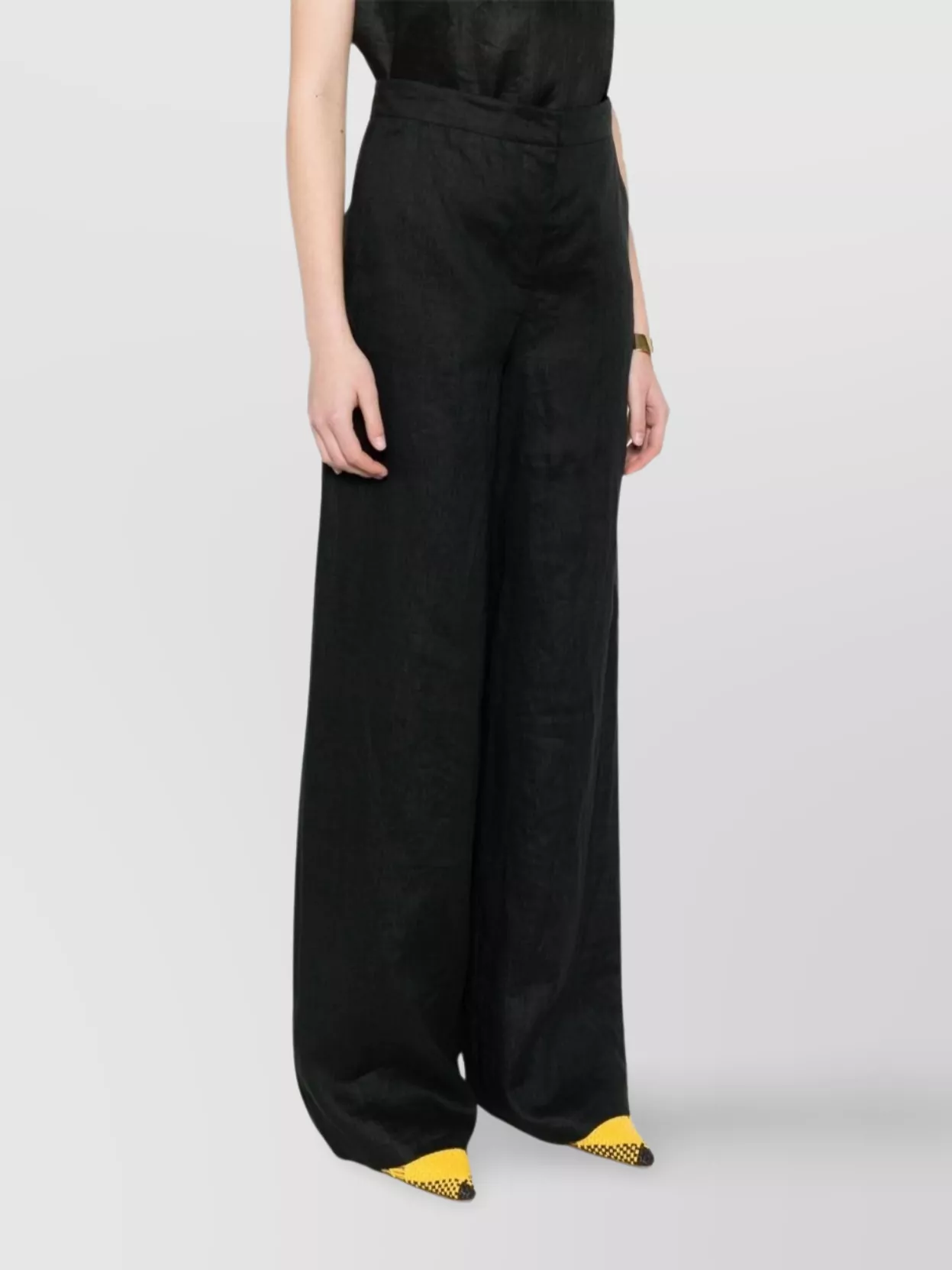 Max Mara Wide-Leg High Waist Trousers With Side Pockets