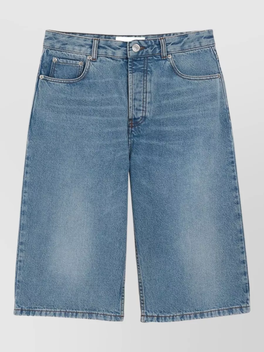 Ami Paris denim regular-fit bermuda shorts