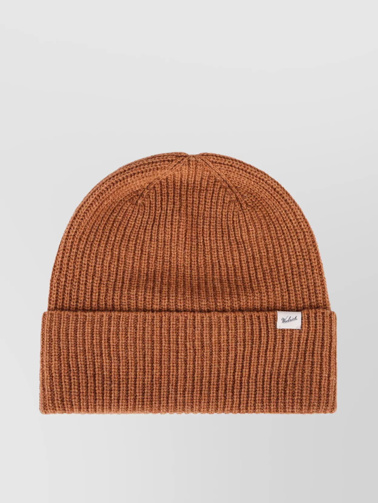 Woolrich Ribbed Knit Beanie With Turn Up Brim