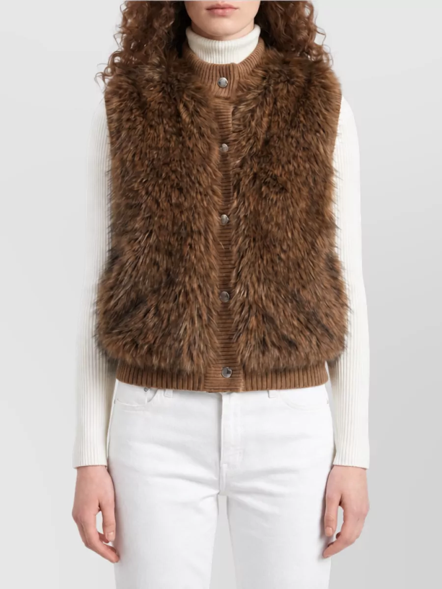 Moncler padded wool oversized vest