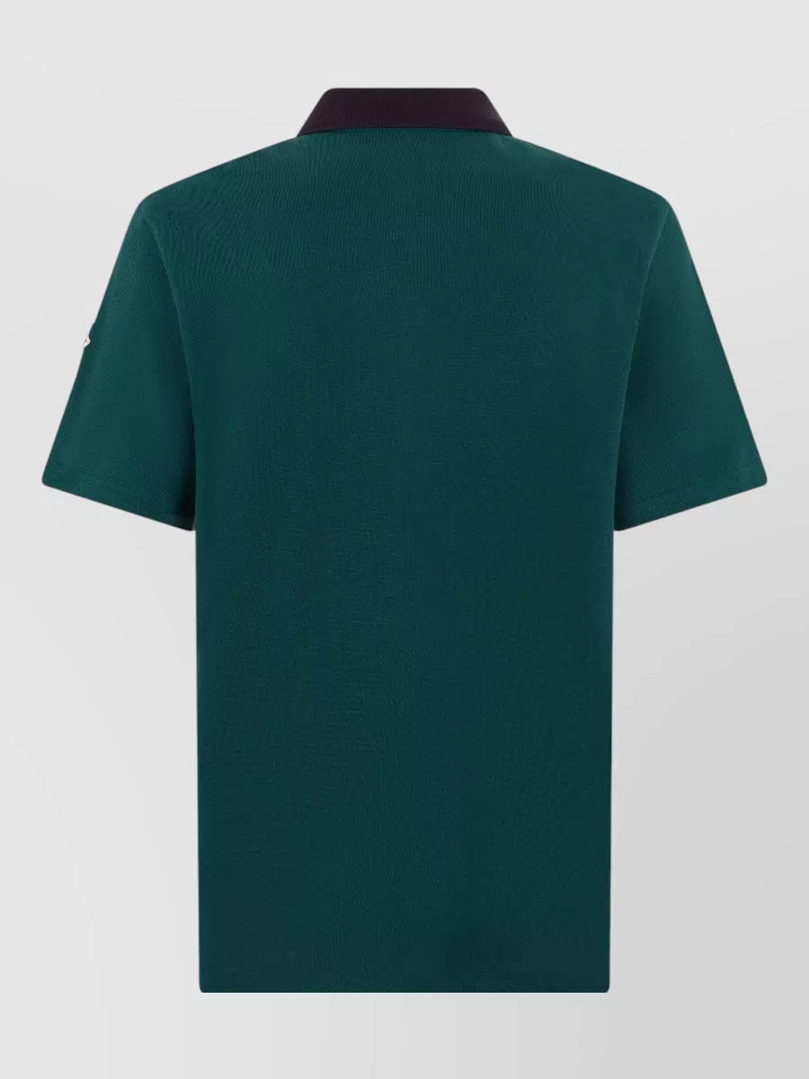 Moncler Piqué Cotton Short-Sleeve Polo Shirt