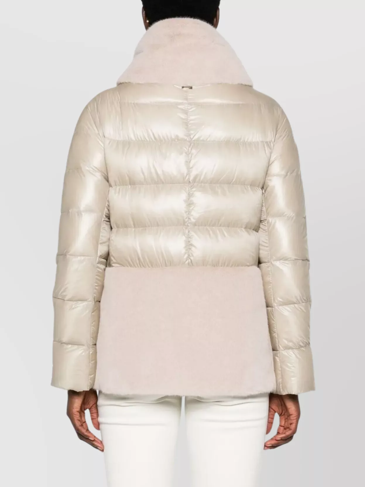 Herno Lightweight Nylon And Fur Cape