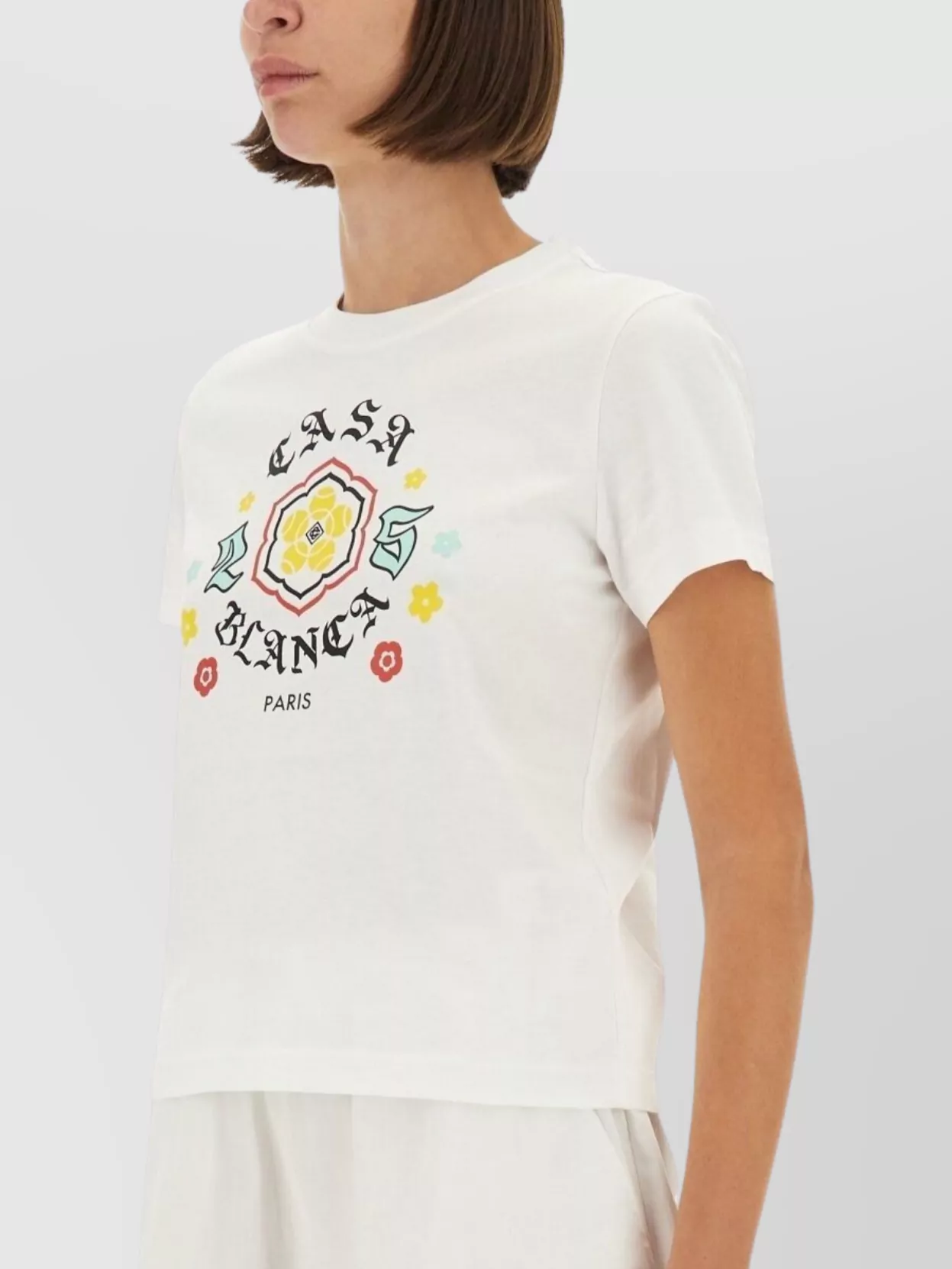Casablanca Graphic Print Crew Neck Short Sleeve Top