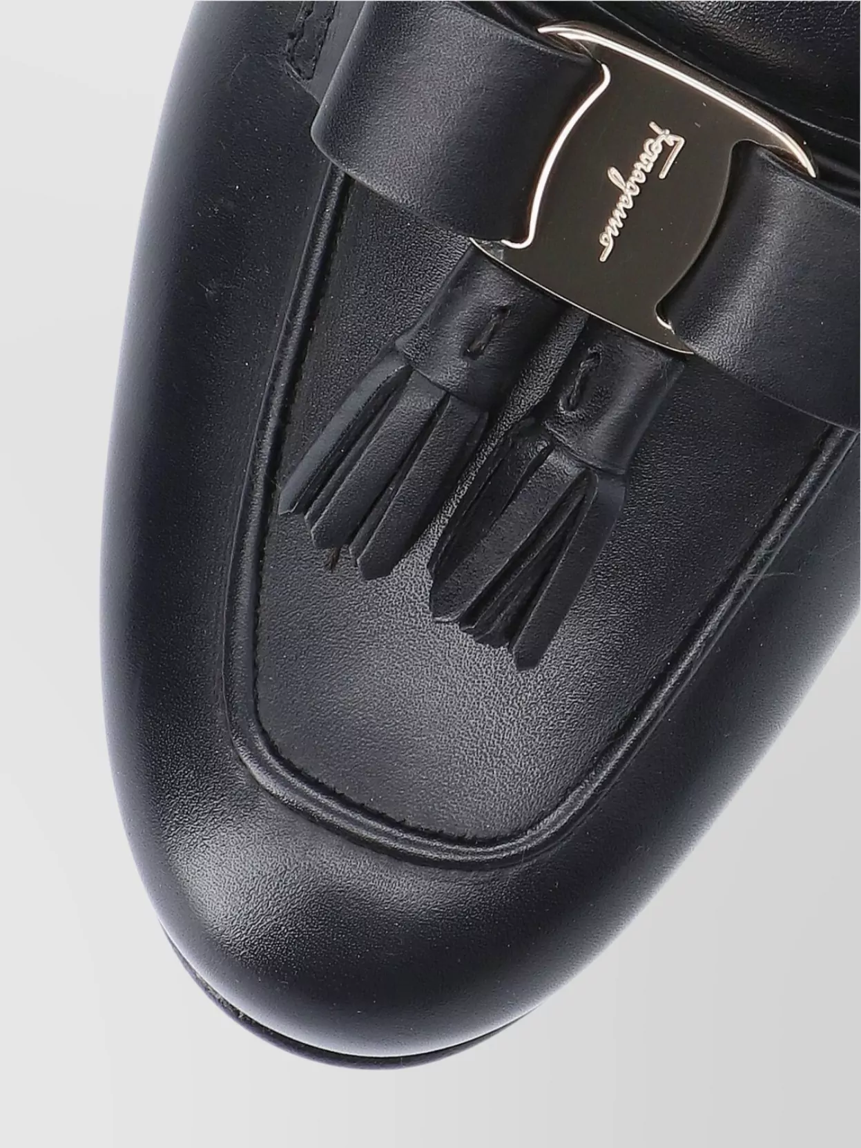 Ferragamo Tassel Round Toe Mules