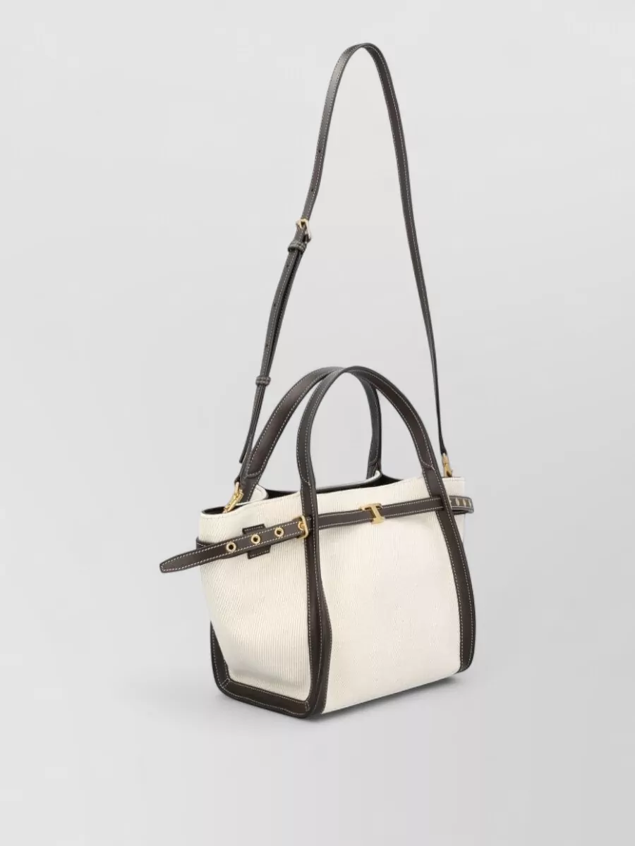 Tod's Tote Bag Silk Nylon Top Handles Strap