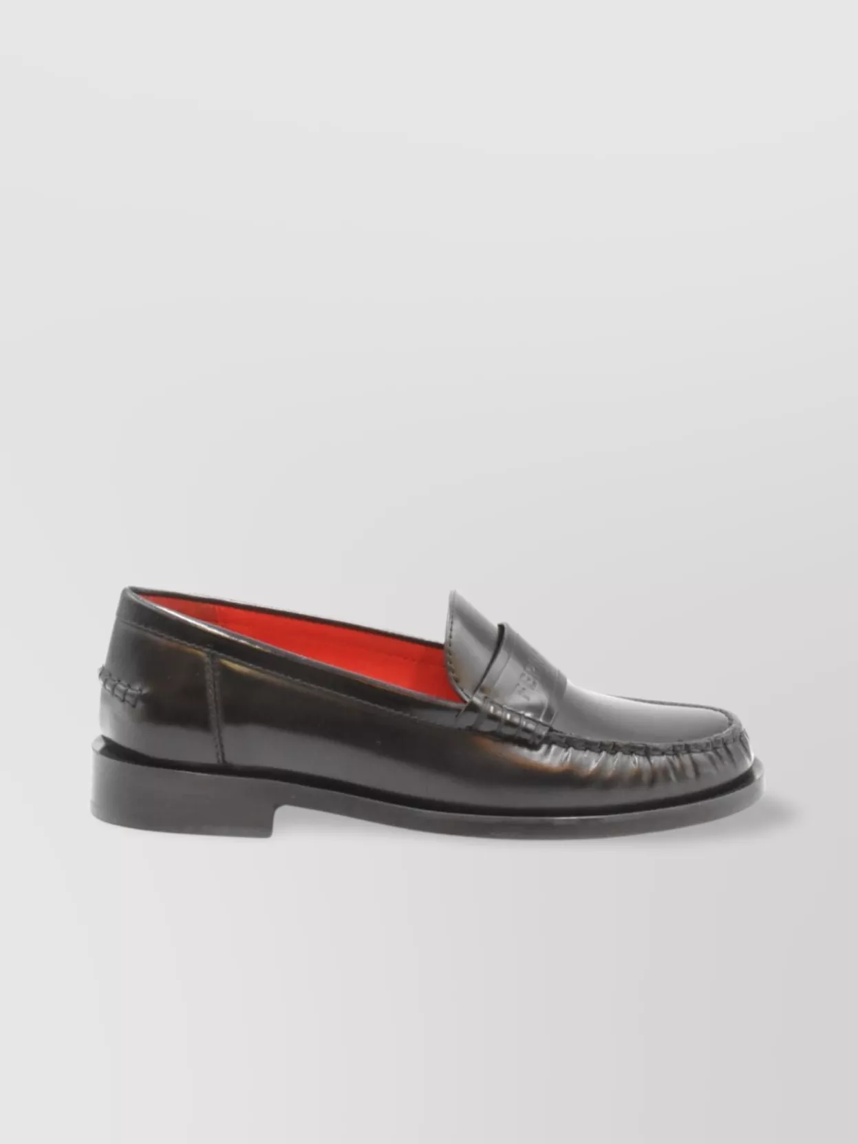 Ferragamo Leather Moc Toe Loafers