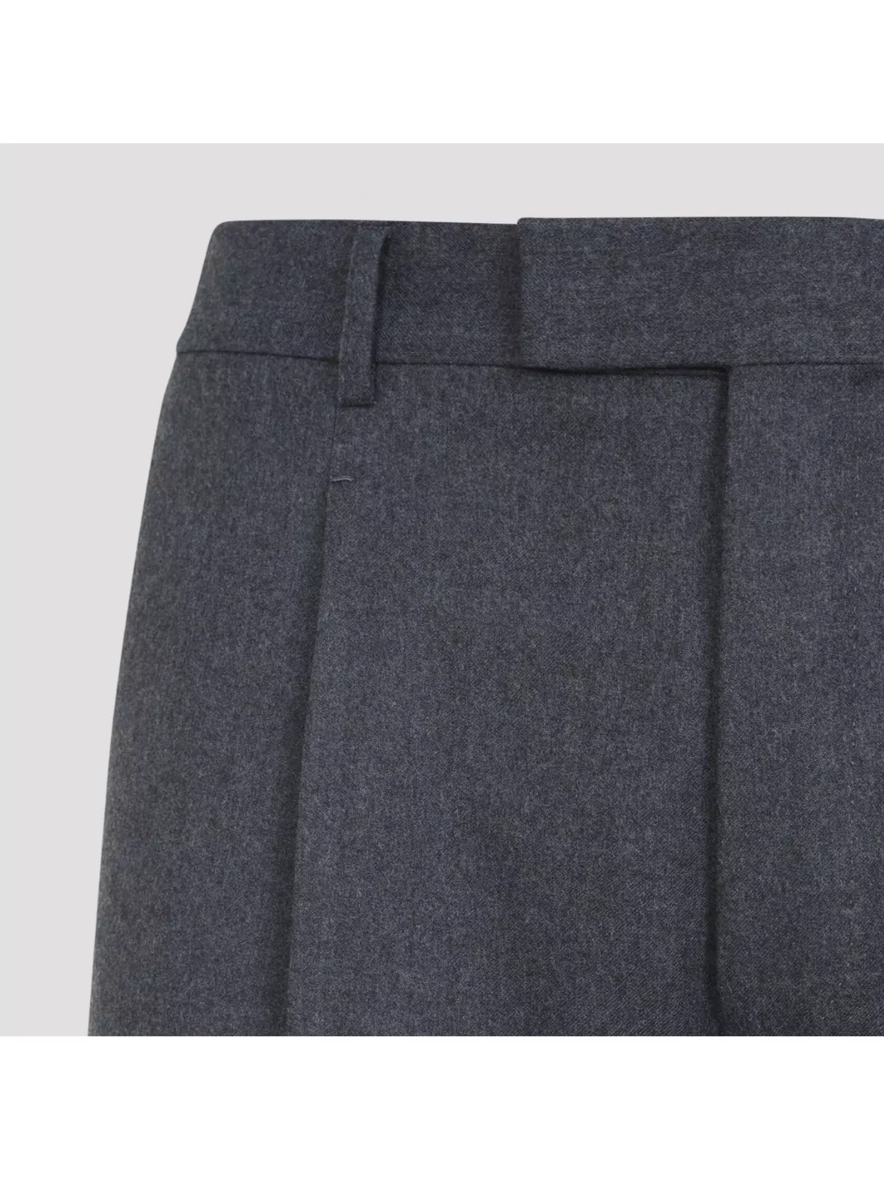 Zegna Tailored Flannel Trousers Front Pleats In Burgundy
