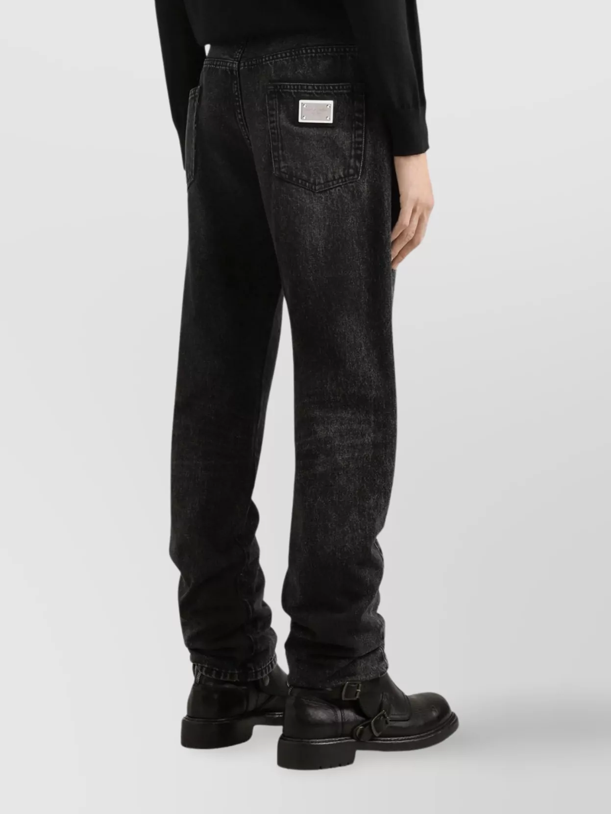 Dolce&Gabbana Looped Belt Five-Pocket Riveted Trousers