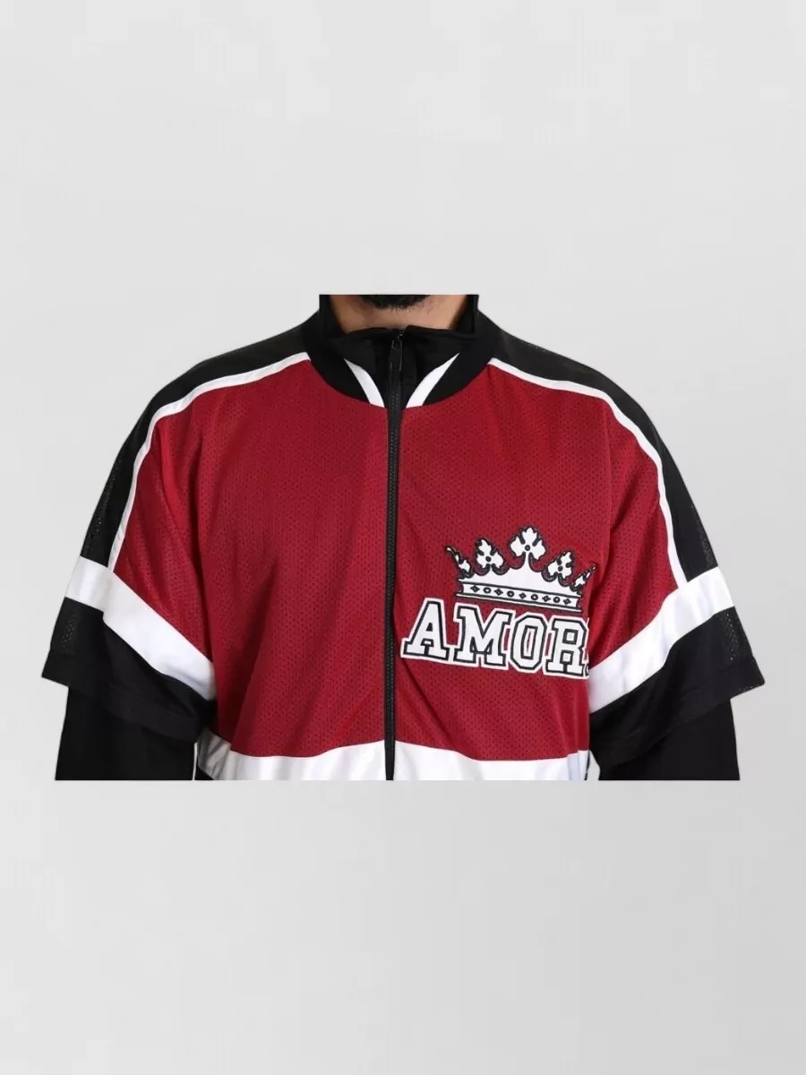 Dolce&Gabbana Colorblock Zip-Up Sport Jacket