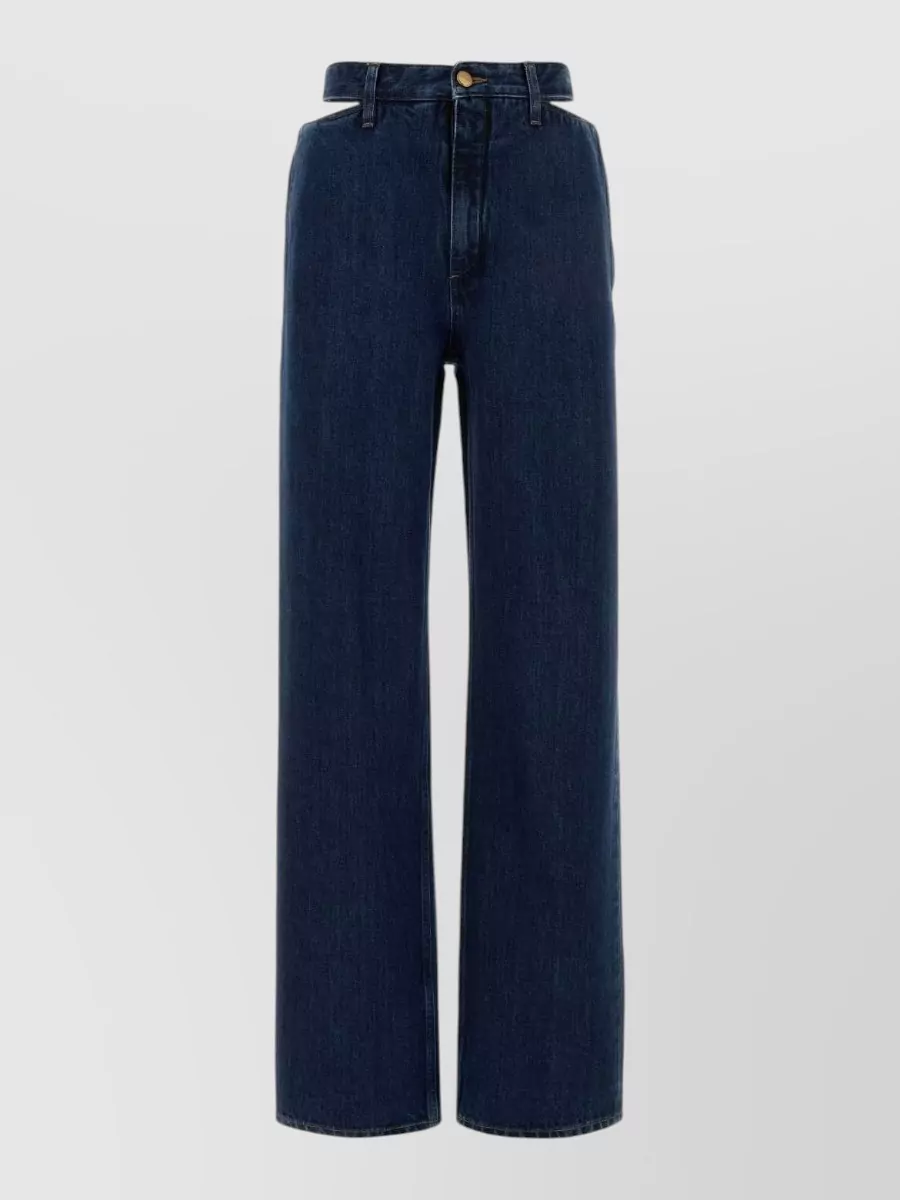 Jil Sander denim high-rise wide-leg jeans