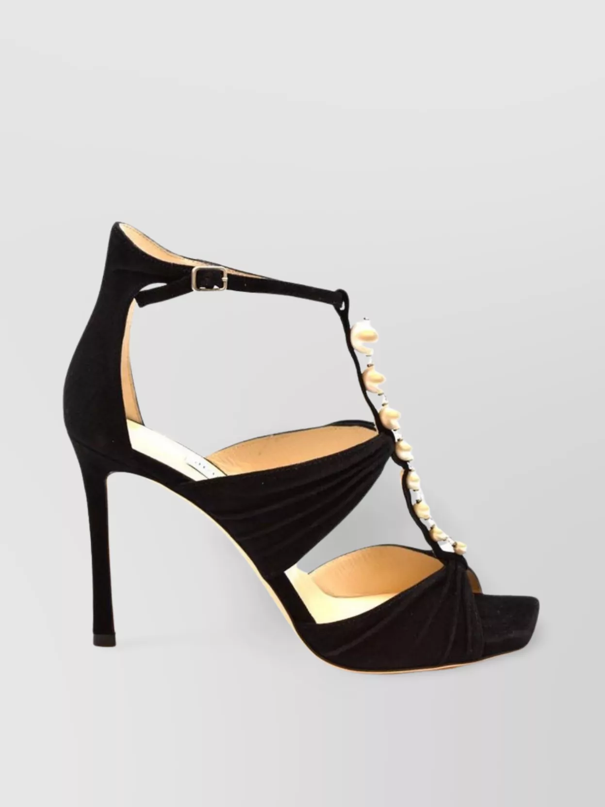 Jimmy Choo Pearl Strappy Stiletto T-bar Sandals In Brown