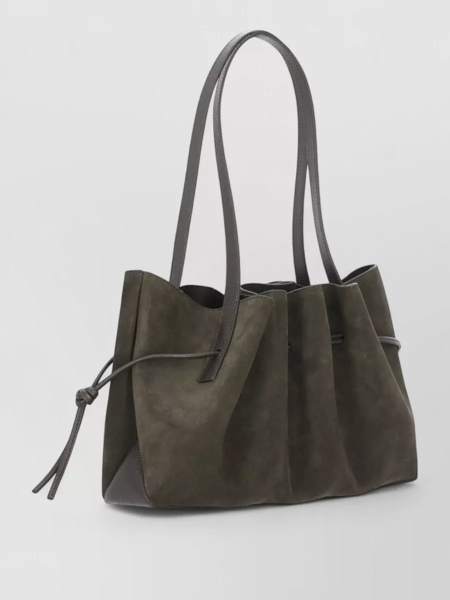 Yuzefi Na Na Leather Draped Tote Bag
