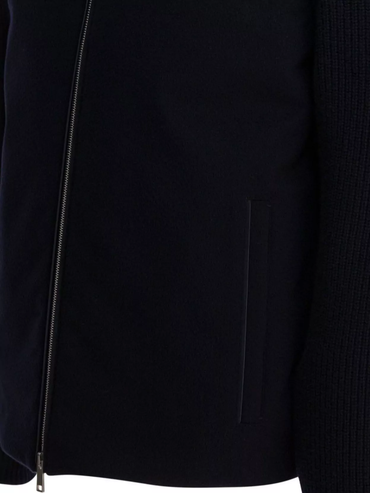 Zegna Stylish Jackets With Ribbed Sleeves And Pockets In Black