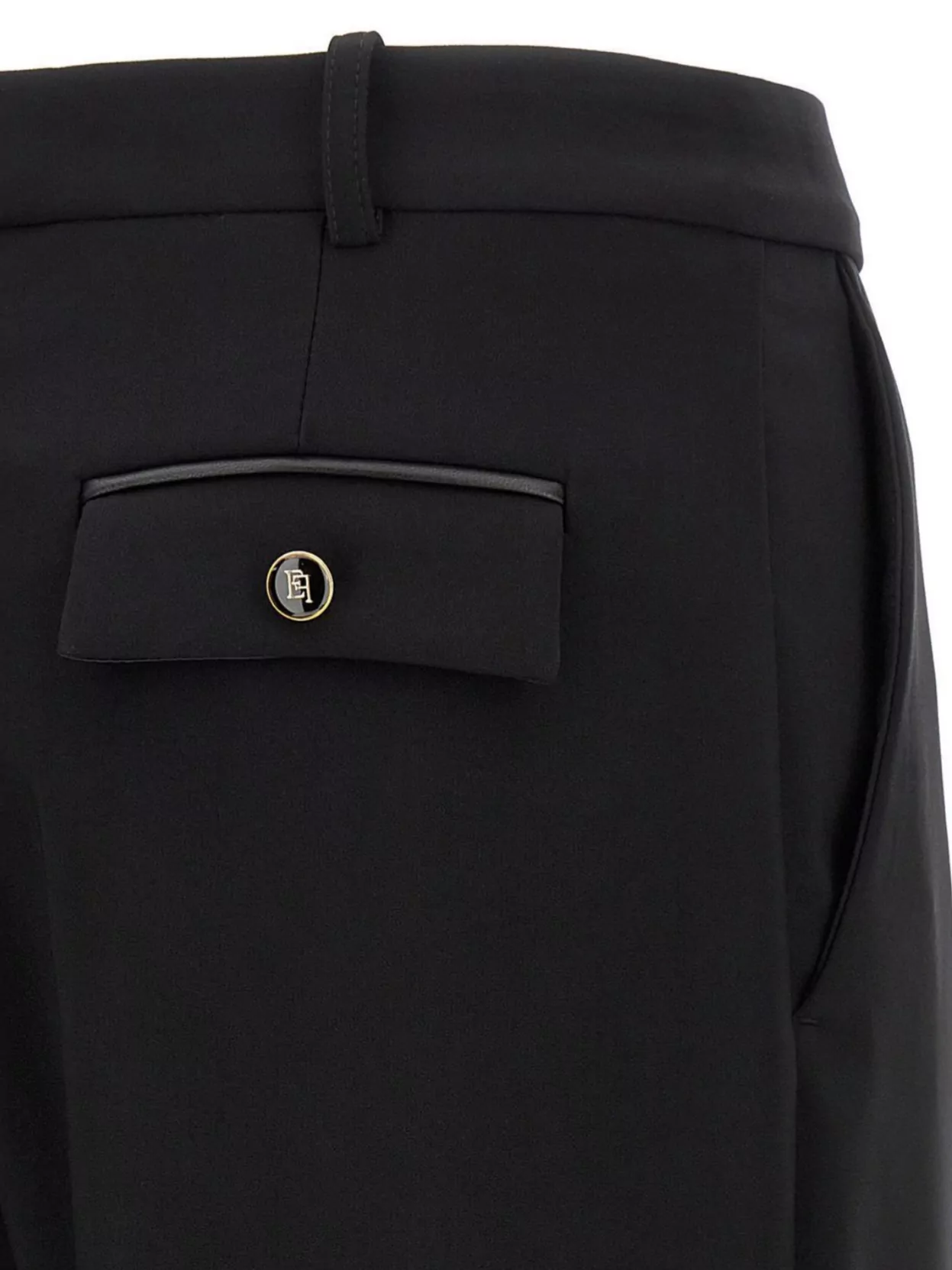 Elisabetta Franchi Tailored Pleated Trousers Featuring Belt Loops