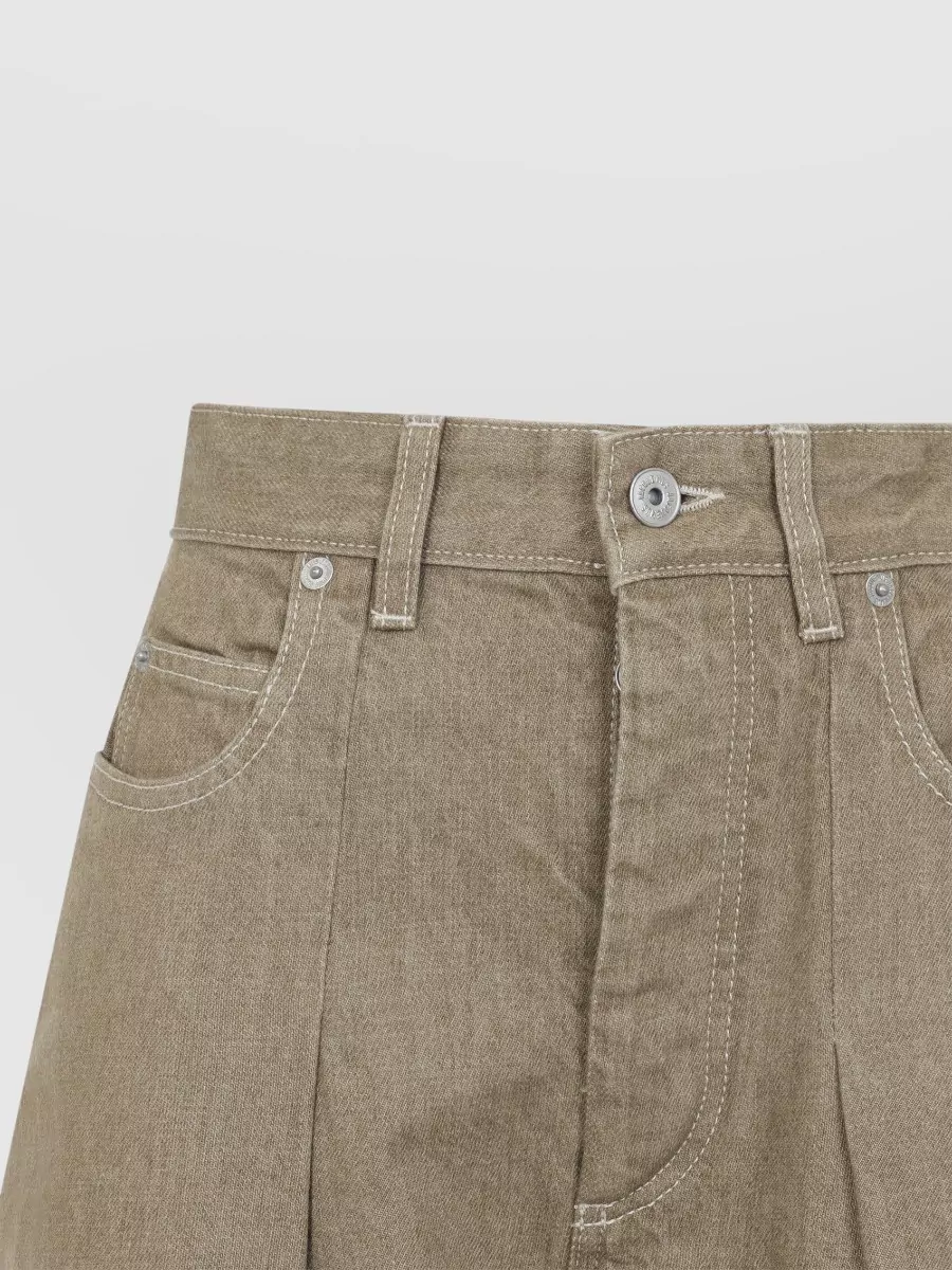 Jacquemus Denim Trousers Oval Cut Belt Loops