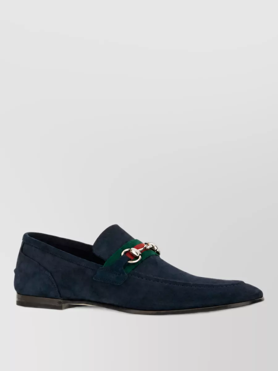 Gucci suede leather monk shoes
