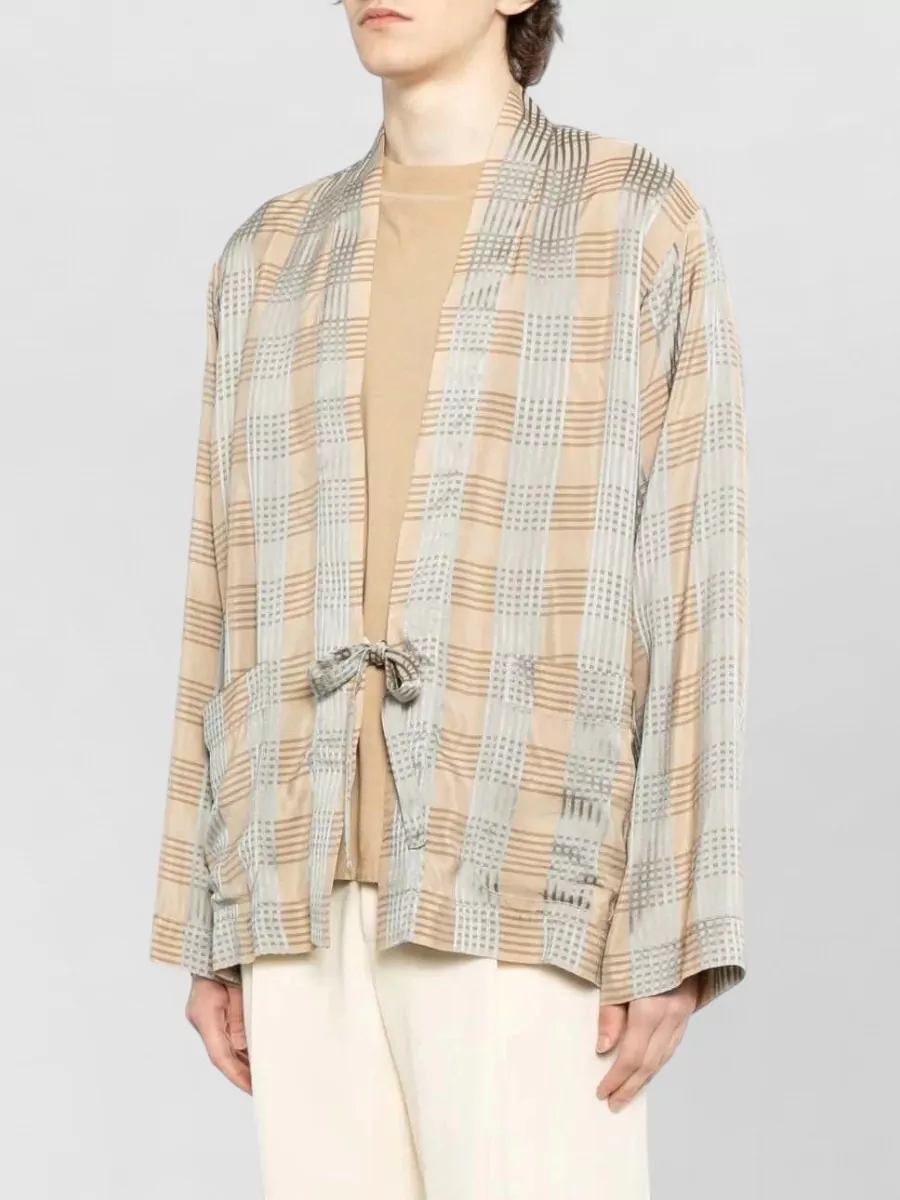 Uma Wang Plaid Single-Breasted Coat