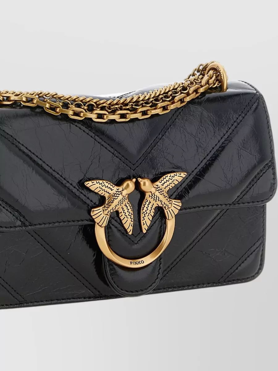 Pinko Love Bag Calfskin Leather Shoulder Bag