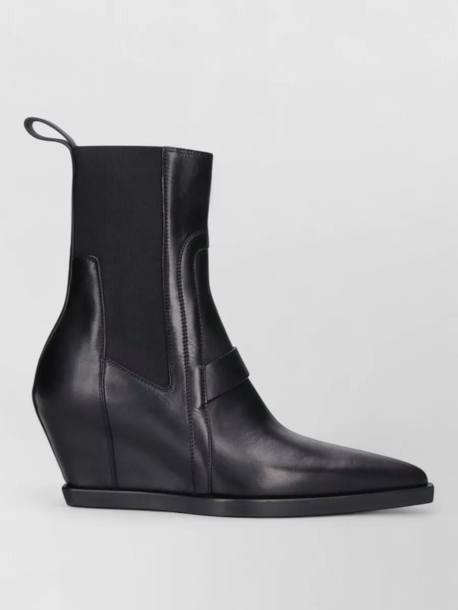 Rick Owens leather ankle boots